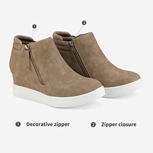DREAM PAIRS Women’s Platform Wedge Sneakers Ankle Booties3