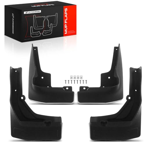 Image of A-Premium Mud Flaps Compatible with Mercedes-Benz | for Mercedes-Benz GLC250 /GLC300 /GLC350e, No Drilling Required Mud Guards with Hardware Accessories, Set of 4 Front and Rear