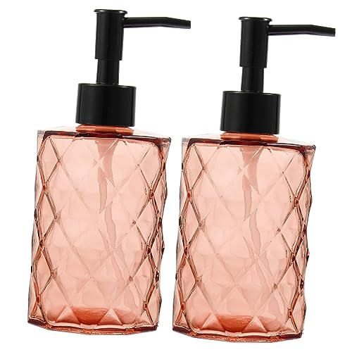 Mipcase 2stücke Teiliges Glas Pumpspender Langlebige Shampoo Pumpe Flaschen Ergonomisch Designte Nachfüllbare Seifen Duschgelspender Für Bad Und Reisegebrauch
