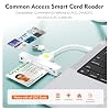 CAC Reader 2 in 1 Type C Dual Connector, DOD Military USB Common Access CAC Card Reader Type C USB Smart Card Reader Compatible with Windows, Mac OS Mini Fold Plug and Play