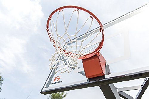 Goalrilla Basketball Hoops With Tempered Glass Basketball Goal Backboard, Black Anodized Frame, And In-Ground Anchor System #TOP7