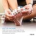 Tuli's Soft Moves Adjustable Toe Separators, Silicone Toe Spacers for Alignment, Bunions, Hammertoes, Plantar Fasciitis, Yoga, Morton’s Neuroma, and Foot Health, One Size Fits All, White