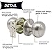 Probrico 8 Pack Interior Passage Keyless Door Knobs Door Lock Handle Handleset Lockset Without Key Doorknobs Satin Nickel for Hall/Closet-Door Knob