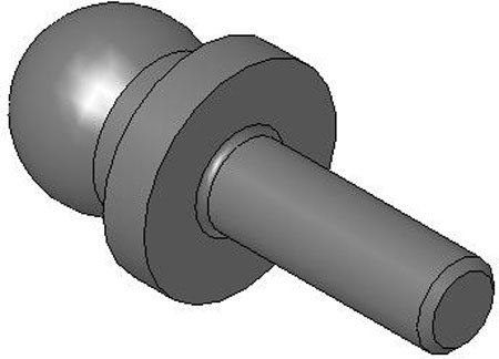Miniatura 2 de TCB-26820 Bola de herramientas de hombro de una pieza deslizable .5000 (A), .2500 (B)