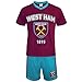 West Ham United FC Officiel - Ensemble de Pyjama Court thème Football - Homme - Small