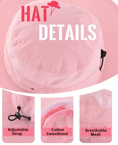 Image of Home Prefer UPF 50+ Men's Sun Hat Wide Brim Bucket Hat UV Protection Hat for Mens Womens Beach Safari Gardening Golf Fishing