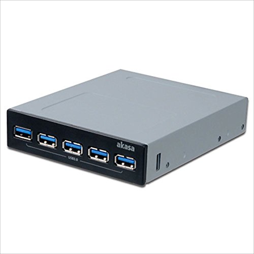 Akasa AK-ICR-19 InterConnect Pro 5S - Panel con 5 puertos USB 3.0