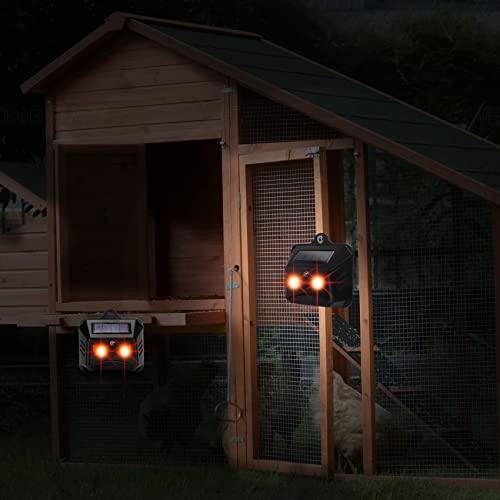 Careland Nighttime Animal Deterrent Light Solar Powered Nocturnal Animal Repeller With Bright Strobe Led Lights Scare Skunk Coyote Weasel Wolf Away For Garden Chicken Coop Orchards Livestock (4 Pack) #TOP6