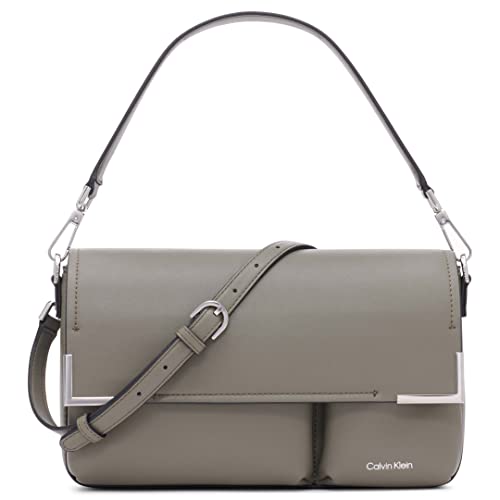Image of Calvin Klein Women's Mica Organizational Flap Demi Shoulder Bag & Crossbody