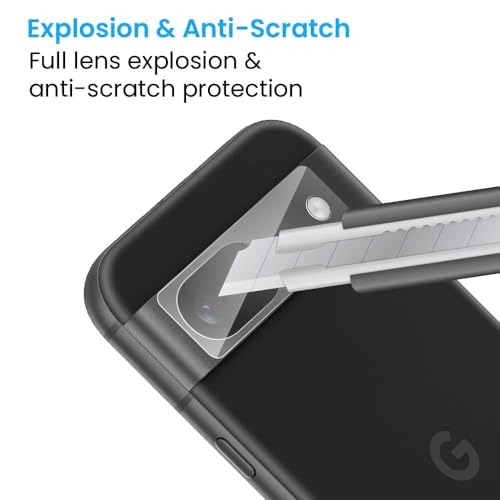 Image of FIRST MART Camera Lens Protector for Google Pixel 8A | 9H Tempered Glass, HD Clear, Scratch Resistant, Anti-Fingerprint, Case-Friendly | Crystal Clear, Pack of 1