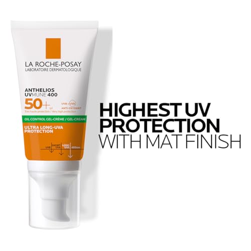 Image of La Roche-Posay Anthelios UVMUNE400 Oil Control Gel Cream SPF50+, 50ml (Pack of 2)