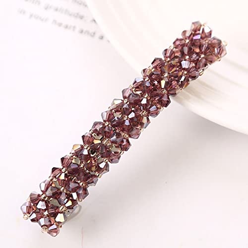 Pinces à cheveux anti-glisse barrettes cristal strass pour cheveux épais et fins