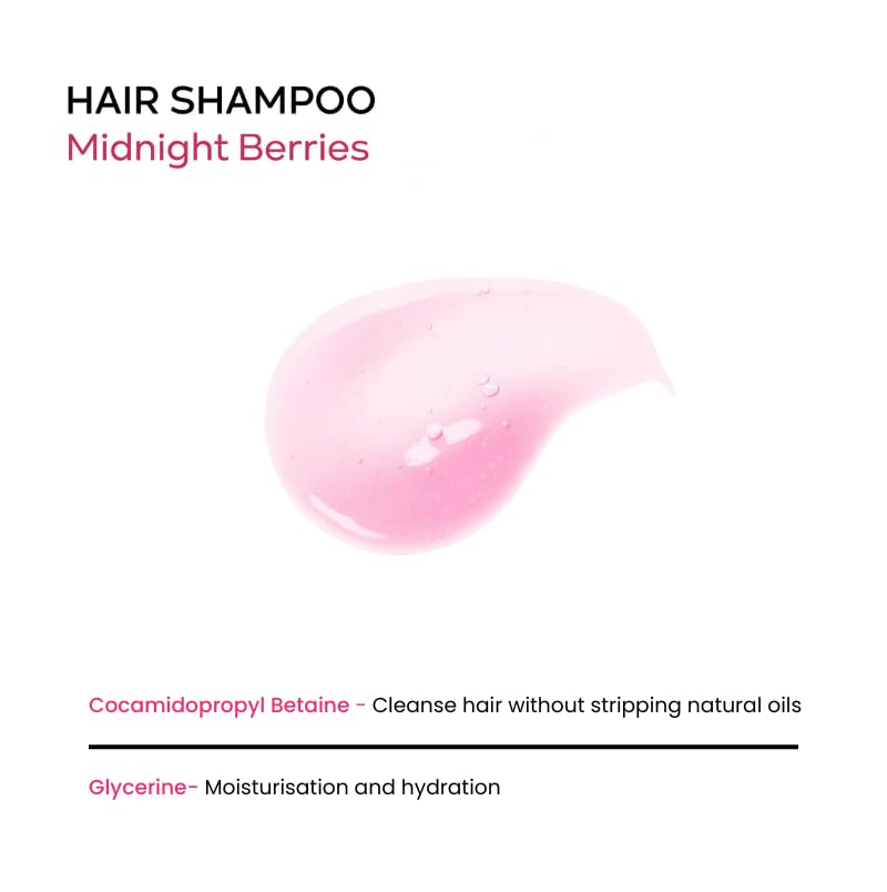Image of Kronokare Midnight Berries Hair Shampoo 30 ml | Nourishing & Deep Cleansing Formula for Silky, Fragrant Hair