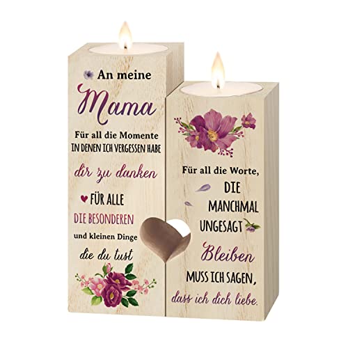 Geschenke für Mama Weihnachten, Kerzenständer - Mama Geschenk von Tochter...