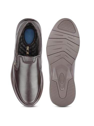 Image of Liberty Healers E823-04 Formal Slip-on Mocassin Shoes for Men | Leather Insole | EVA Sole | Softy Leather Upper| Lightweight & Comfortable | Modern Design
