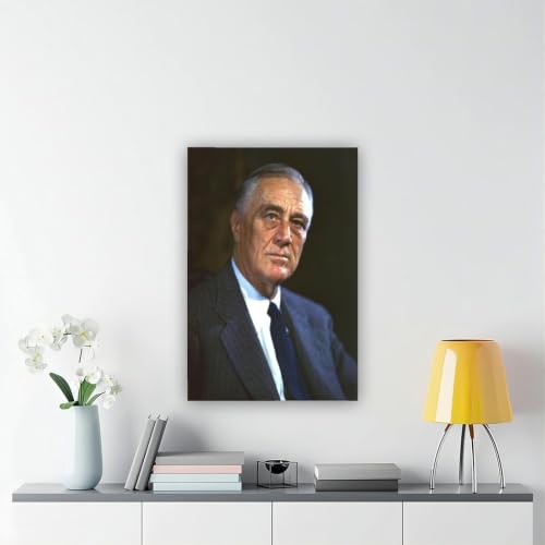 Impression sur toile Franklin D Roosevelt décoration murale bureau 50x76 - 6