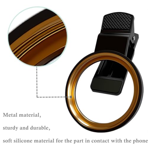Image of Portable Universal 52mm Thread Clip for Cell Phone Camera Assistant Lens and Effects Filters, for iPhone, Samsung and Other Camera Phone Lens Installation 52mm ND, CPL, UV and Other Filters.