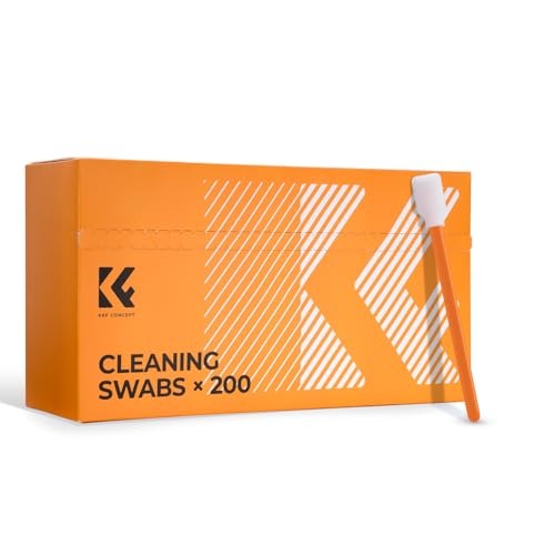 K&F CONCEPT Foam Cleaning Swabs, Individually Wrapped Foam Sticks for Electronics, Cameras, Viewfinder, Printer, Keyboard and All Kinds of Electronic Cleaning-200 PCS