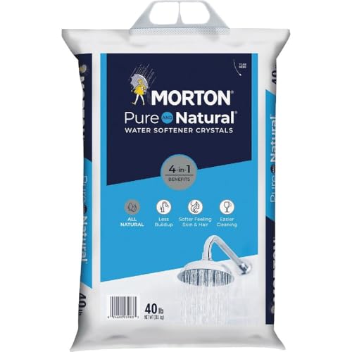 Product Image of the Morton U26624S Pure AND Natural Water Softening Crystals, 40-Pound,White