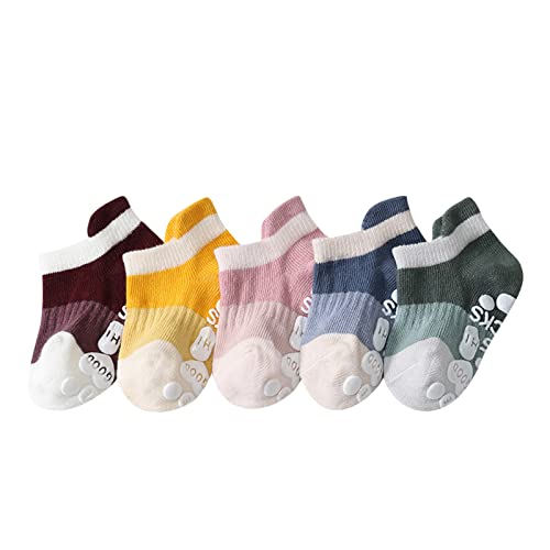 Toddler Girl Clothes 5 Pair Baby Kids Girls Boys Non-slip Socks Set Soft And Elegant Athletic Grip Socks