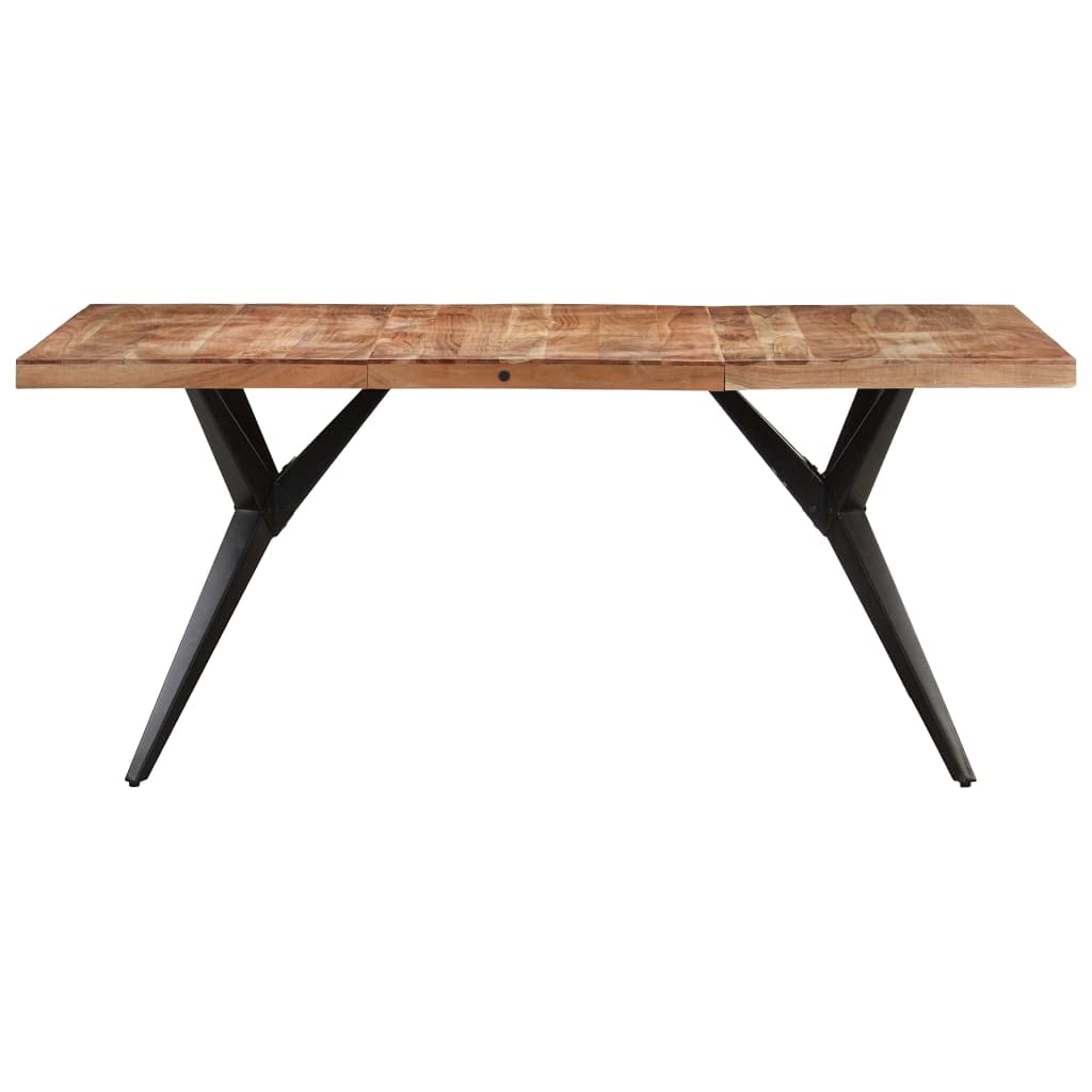 Table en bois massif d acacia 160 cm table de repas moderne style minimaliste