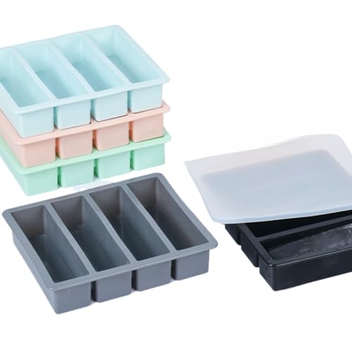 Kisigim 製氷皿 5色 製氷器 大きい氷四角 四角の氷 製氷機 シリコン製 氷つくる容器 ゼリー飲料 果物 透明氷 ロックアイス ビール 四角氷 小型製氷機 家庭用 四隅型 氷つくる容器 アイストレー 取り出しやすい 冷凍 キッチン用品 (5色セット