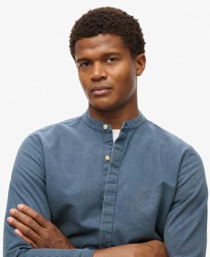 Indigo Shirt With A Tunisian Collar Superdry The Merchant Store - 3