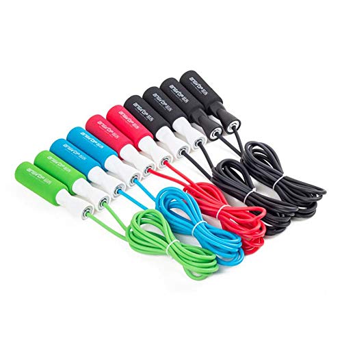 Minicocock Cuscinetto PVC Fune Metallica di plastica Skipping Student Fitness Sporting Goods Corda da Salto (Color : Green)