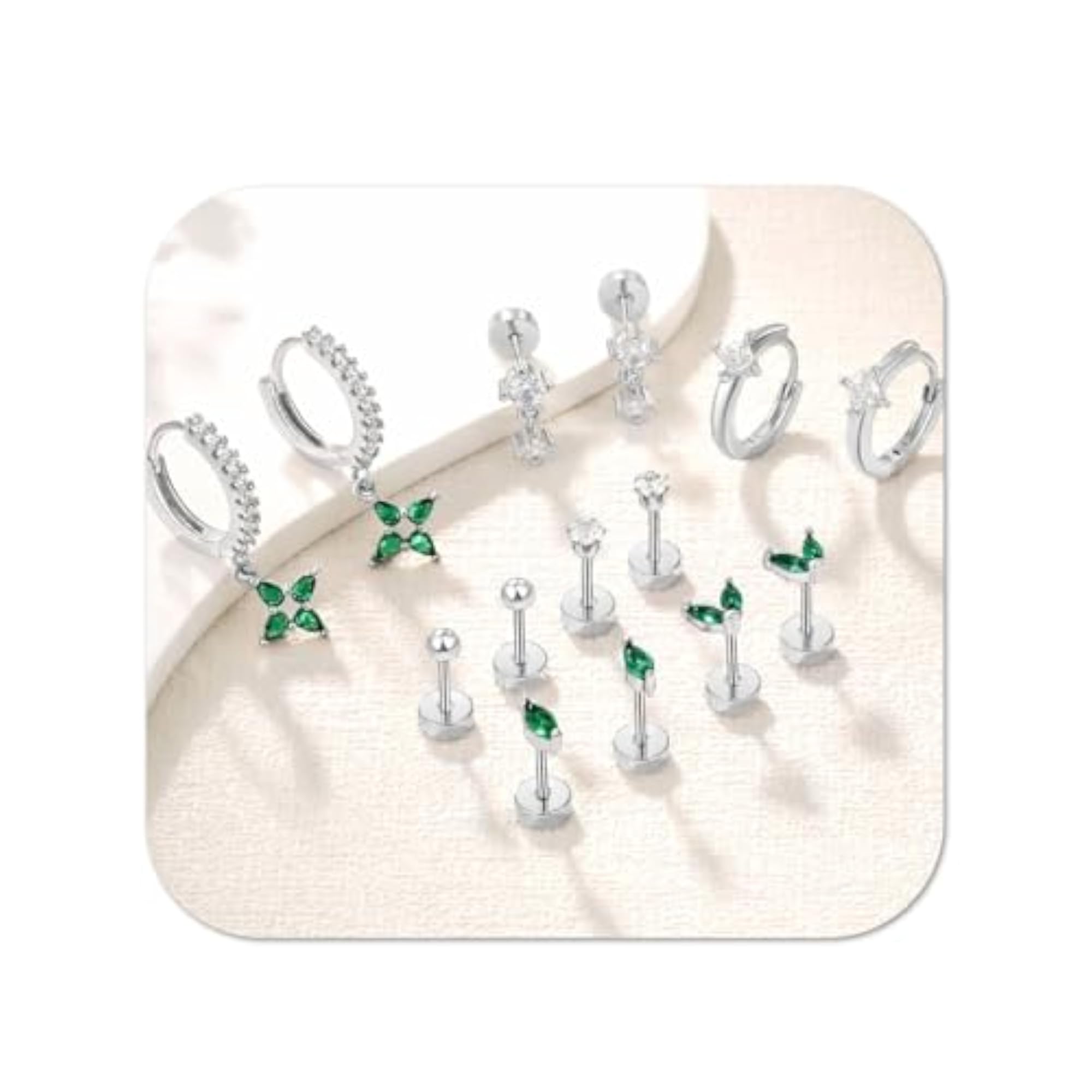 7 Pair Earrings Combo Set for Women, Lightweight & Hypoallergenic