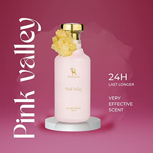 Image of Ramsons Pink Valley Eau de Parfum for Women - 100ml | Long Lasting | Floral Fragrance