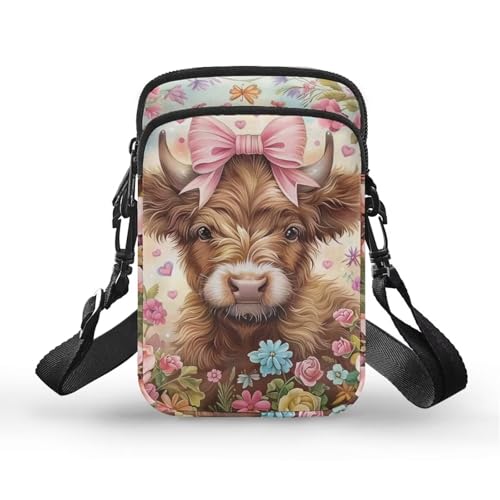 Xpyiqun Crossbody Phone Bag for Purse for Women Canvas Small Sling Shoulder Handbag Cross Body Pouch