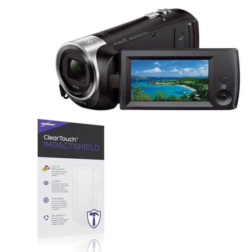 BoxWave Screen Protector Compatible With Sony HDR-CX405 - ClearTouch ImpactShield (2-Pack), Impenetrable Screen Protector Flexible Film