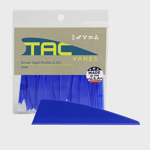 Ailettes de flèche pour chasse et tir sur cible TAC Vanes bleues de 5,7 cm