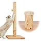 KONELCARE Premium Kratzsäule 89 cm – Aus natürlichem Birnbaumholz, Sisalseil, Gummiholzbasis mit Eichenfurnier, ideal für große Katzen, kostenloses Ersatzseil