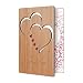 I Love You Card Handmade With Real Bamboo Wood, Wooden Greeting Cards For Any Occasion, To Say Happy Valentines Day Card, Anniversary, Gifts For Wife, Him, Or Her, Or Just Because