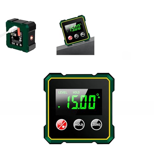 USB Charging Digital Level Box - Magnetic Digital Angle Finder with Electronic Laser, Laser Measurement Tool, Suitable for Woodworking Construction