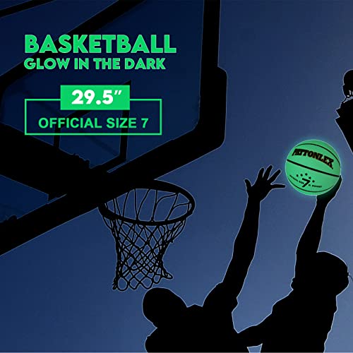 Pattonlex Glow In The Dark Basketball Outdoor 29.5 Size 7 Glowing Leather Basketballs For Youth Men Boys And Girls #TOP1