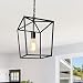 Paragon Home Pendant Light Hanging Lantern Lighting Fixture for Kitchen and Dining Room, Industrial Retro Iron Chandelier Fixture,E26 Base, Black (Bulbs Not Included)