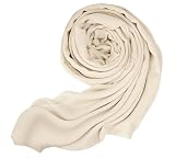 Eohak Women Lightweight Cotton Linen Scarf Long Fringe Scarves Shawl for Spring Summer Season Travel