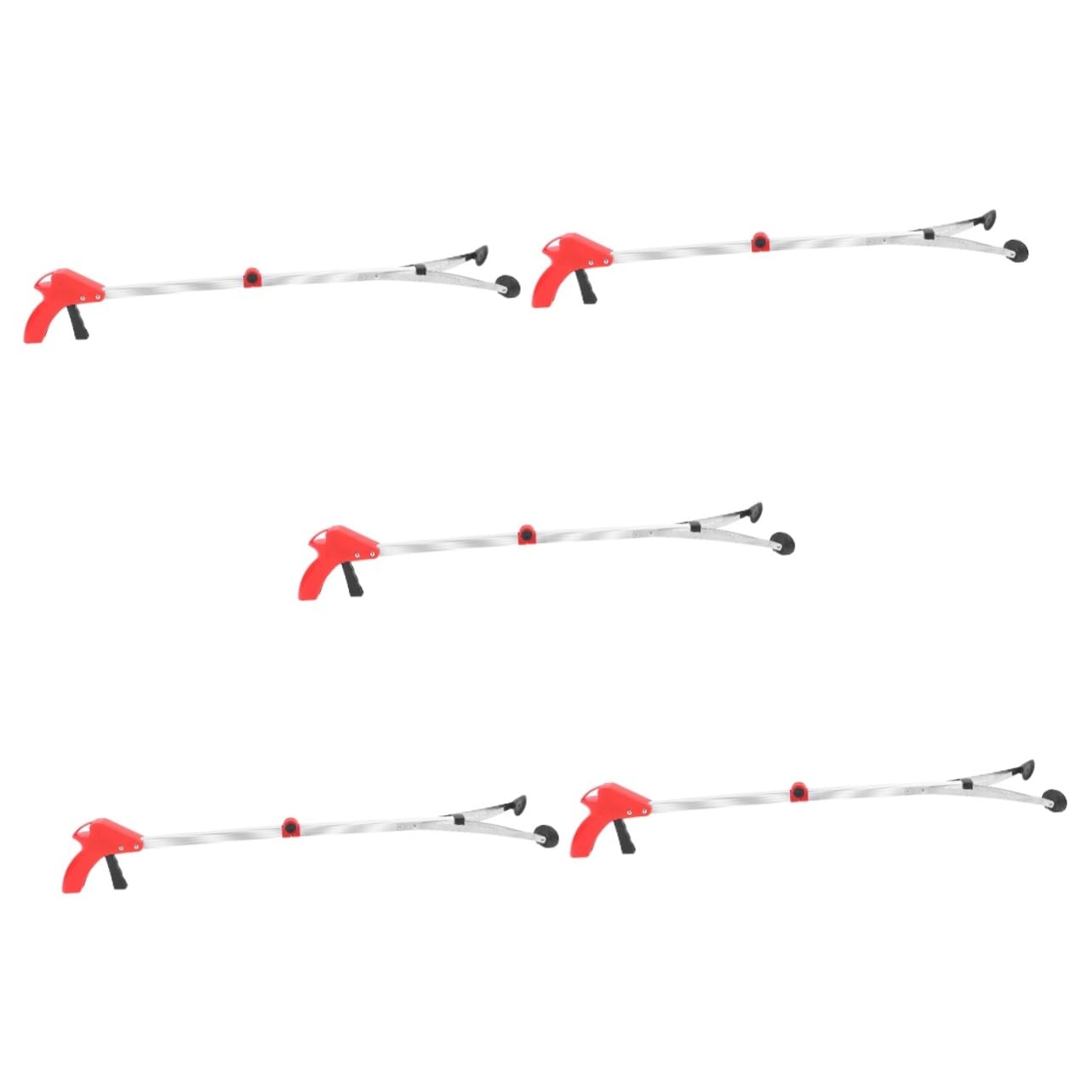 VALICLUD 5 Stück Müllfalle Greifer Picker Faltbarer Handmüll Schnellabfall Clip Abfall Greifer Werkzeug Müllabfuhr Clip Abfall Picking Stick Clip Für Müllabfuhr Aluminiumlegierung