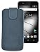 Produktbild Suncase Original Etui Tasche für Gigaset GS270 / Plus *Lasche mit Rückzugfunktion* Handytasche Ledertasche Schutzhülle Case Hülle in Pebble-Blue