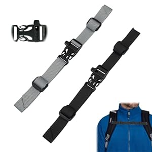 AZWOOD 2 Stück Verstellbarer Brustgurt Rucksackriemen