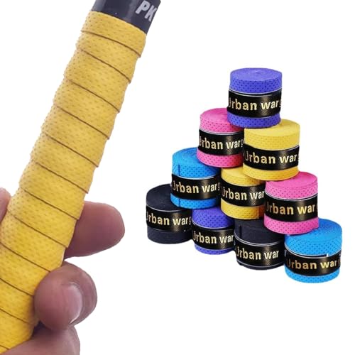 SGERUFZ 10 Pcs Nastro Grip per Racchetta da Tennis e Badminton Antiscivolo Ultra Super Traspirante e Assorbente Asciugatura Rapida 5 colori