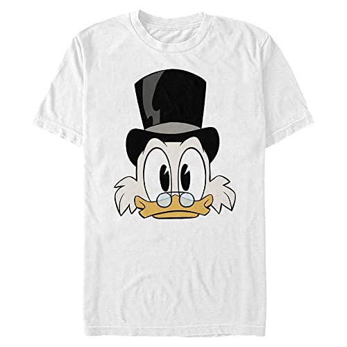 T-shirt Scrooge Disney blanc pour homme en taille 3XL avec grand visage imprimé