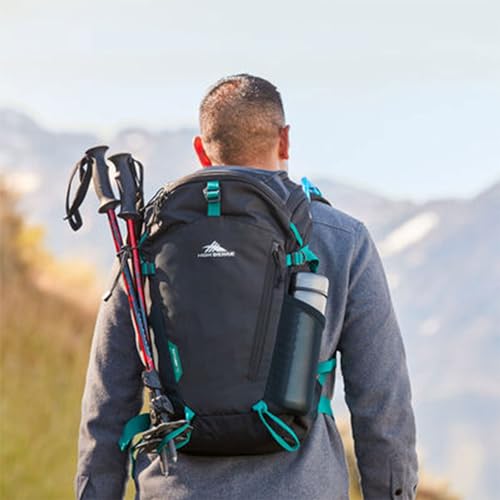 Image of High Sierra Pathway 2.0 Backpack with Hydration Storage Sleeve, for Hiking, Biking, Camping, Traveling, Black, 30L