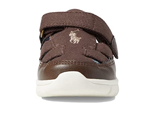 Polo Ralph Lauren Baby Boy's Barnes Fisherman (Toddler) Brown Burnished/Canvas/Tan Pony Player 8 Toddler M #TOP1