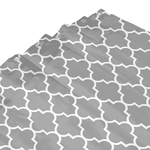 Koolr Quatrefoil Grey Printing Shower Curtain Waterproof Fabric Shower Curtains One Size Bathroom Curtains For Home Hotel #TOP4