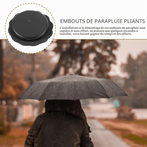 SAFIGLE 4 Pièces Couvre-Embouts De Parapluie Embout Parapluie Filetage 8 mm Avec 4 Rondelles Protecteur De Pointe De Remplacement Pour Parapluies Pliants Accessoires De Réparation – vue 9
