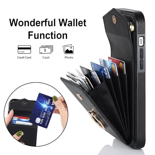 Étui cuir iPhone 14 Plus vert protection premium à rabat magnétique 6,7" - 4