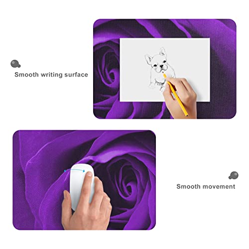 Glaphy Purple Rose Flowers Mouse Pad, Gaming Mouse Pad Extended Computer Keyboard Mouse Pad Non-Slip Desk Mat For Office Home Gamer, 31.5 X 11.8 Inch #TOP3